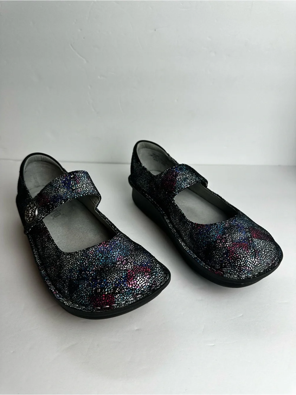 Alegria Paloma Mary Jane's Women's Size 9 EU 39 Shoes Rainbow Black FLAW